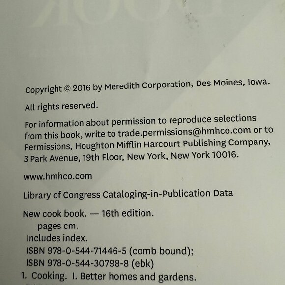 Better Homes and Gardens NEW Cook Book 16th Ed. 2016 Spiral Bound 2016 sittinbyt - Picture 4 of 10